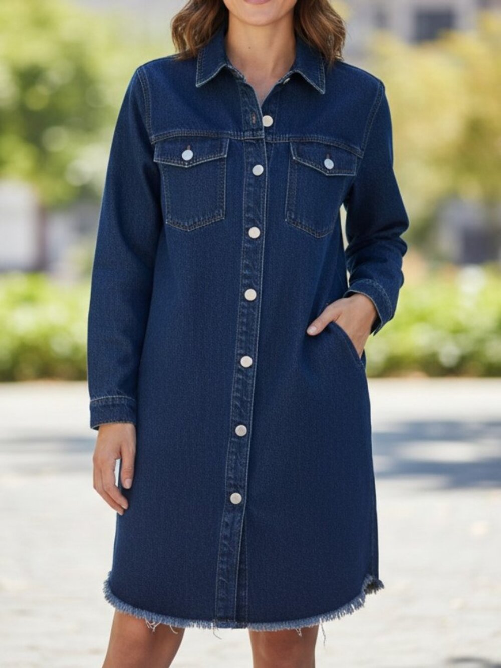 ASOS "The WhitePepper" Long Denim Jacket/Dress - Picture 10 of 10